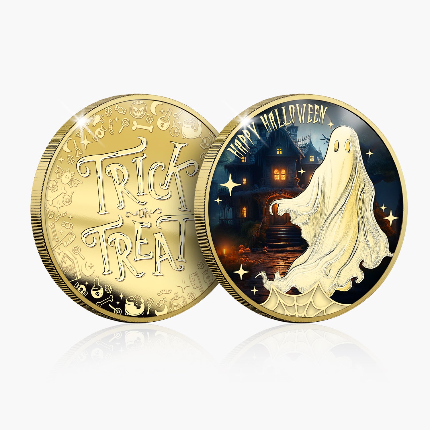 Halloween Trick or Treat Limited Edition Gold Plated Medal Set