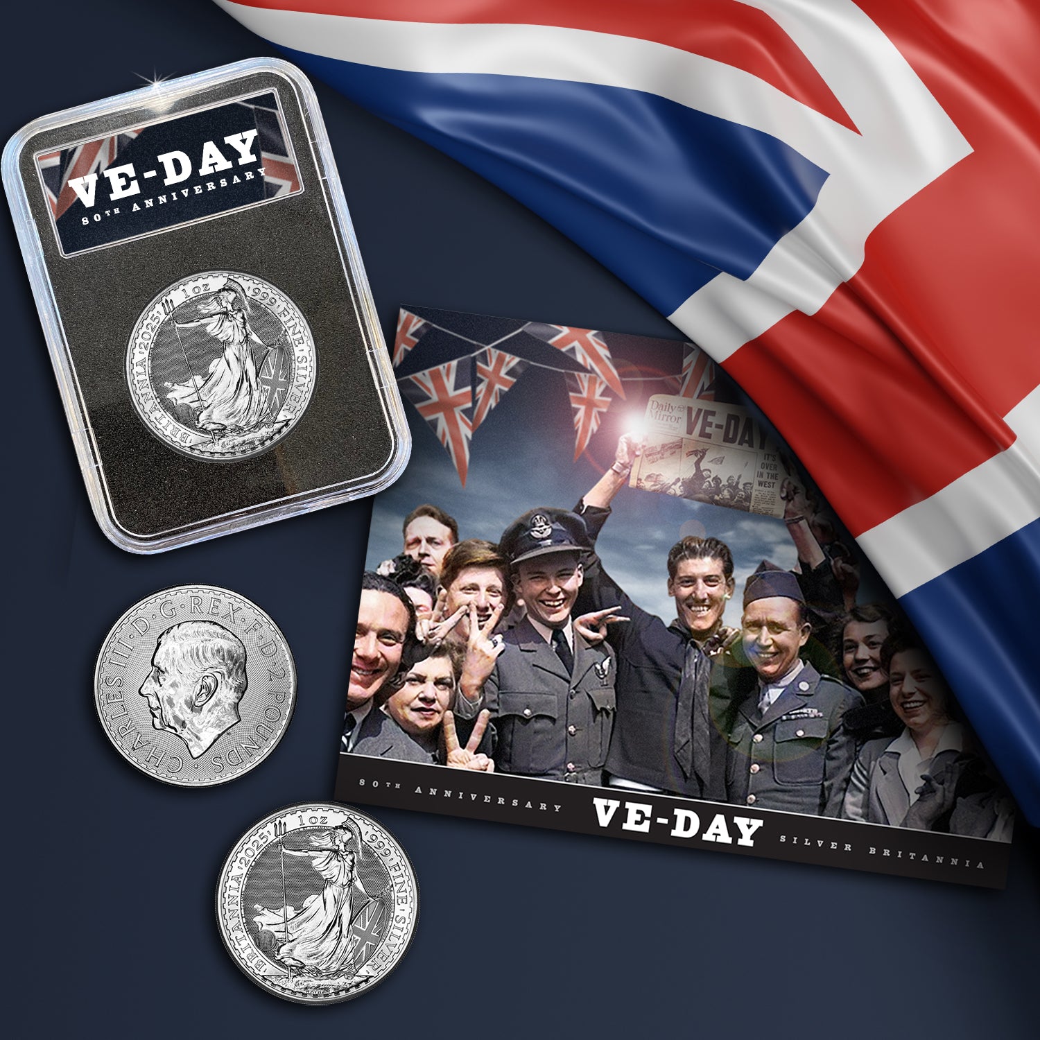 VE Day 80th Anniversary 2025 Silver Britannia Edition