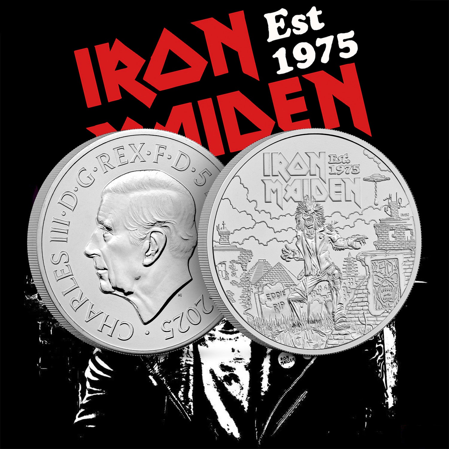 Iron Maiden 2025 UK £5 Brilliant Uncirculated Coin
