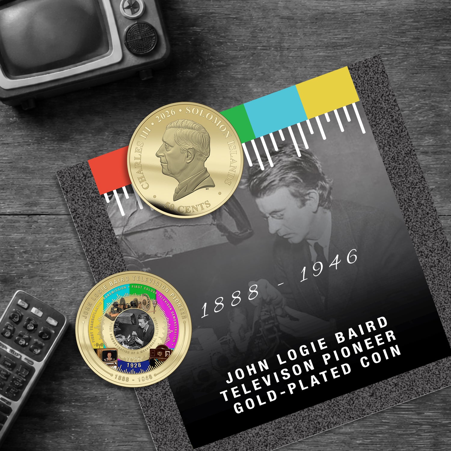 John Logie Baird 2026 Super Size Gold Luxe Edition Coin
