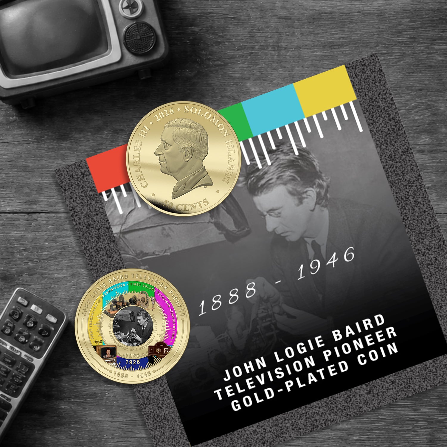 John Logie Baird 2026 Super Size Gold Luxe Edition Coin
