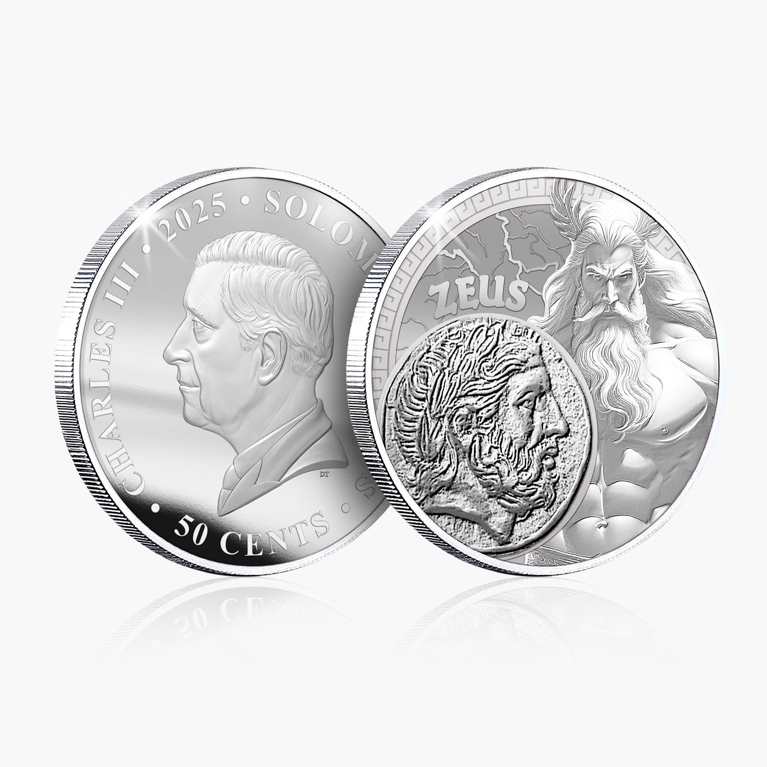 2025 Legends of Olympus Zeus Silver Plated BU Coin