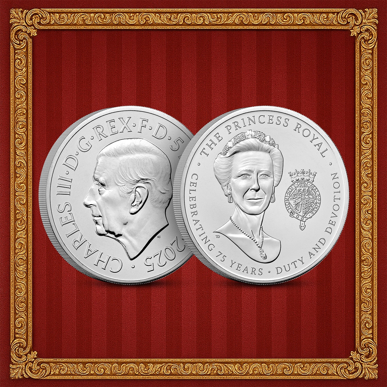 The 75th Birthday of HRH The Princess Royal 2025 UK £5 Brilliant Uncirculated Coin