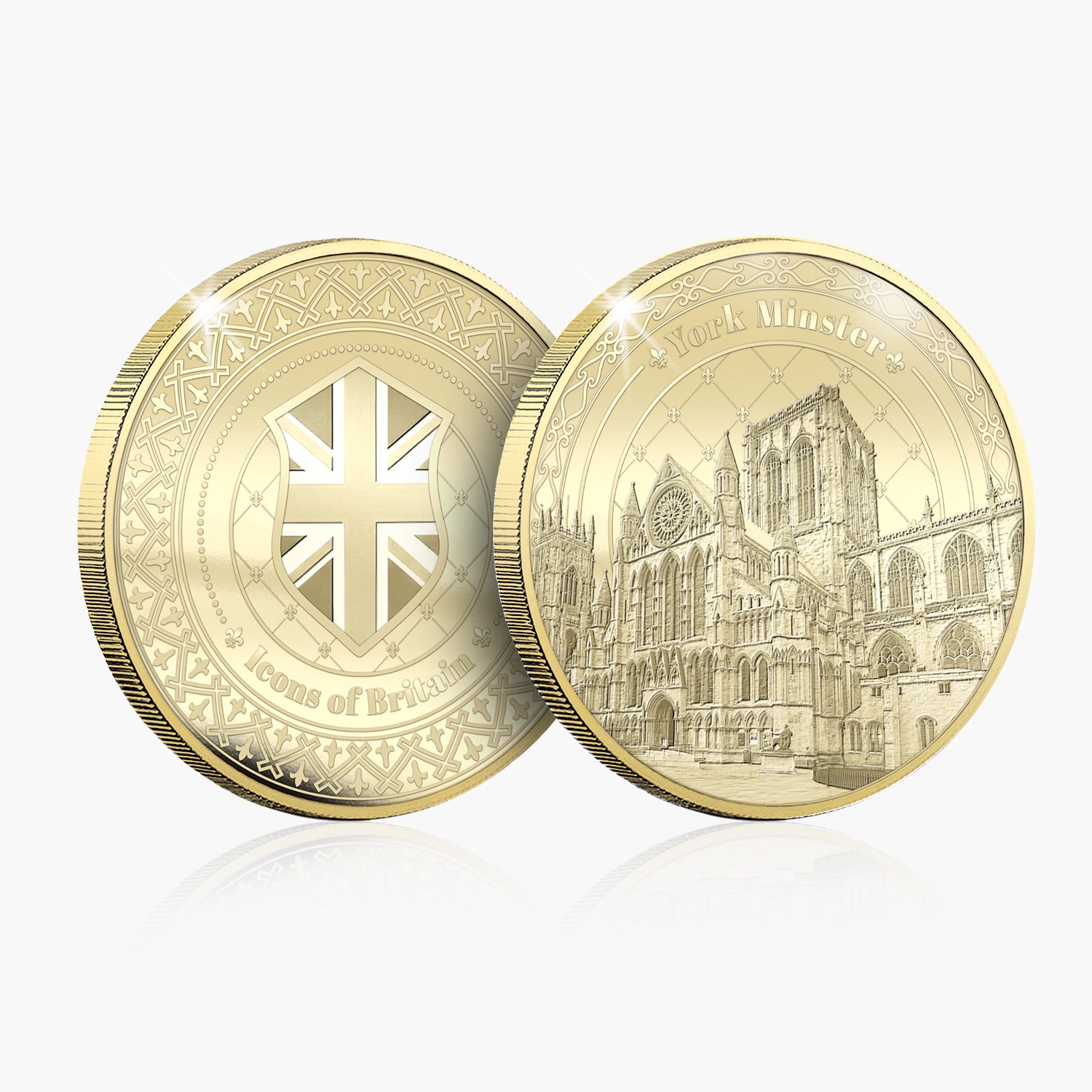 Icons of Britain York Minster Gold Plated BU Commemorative