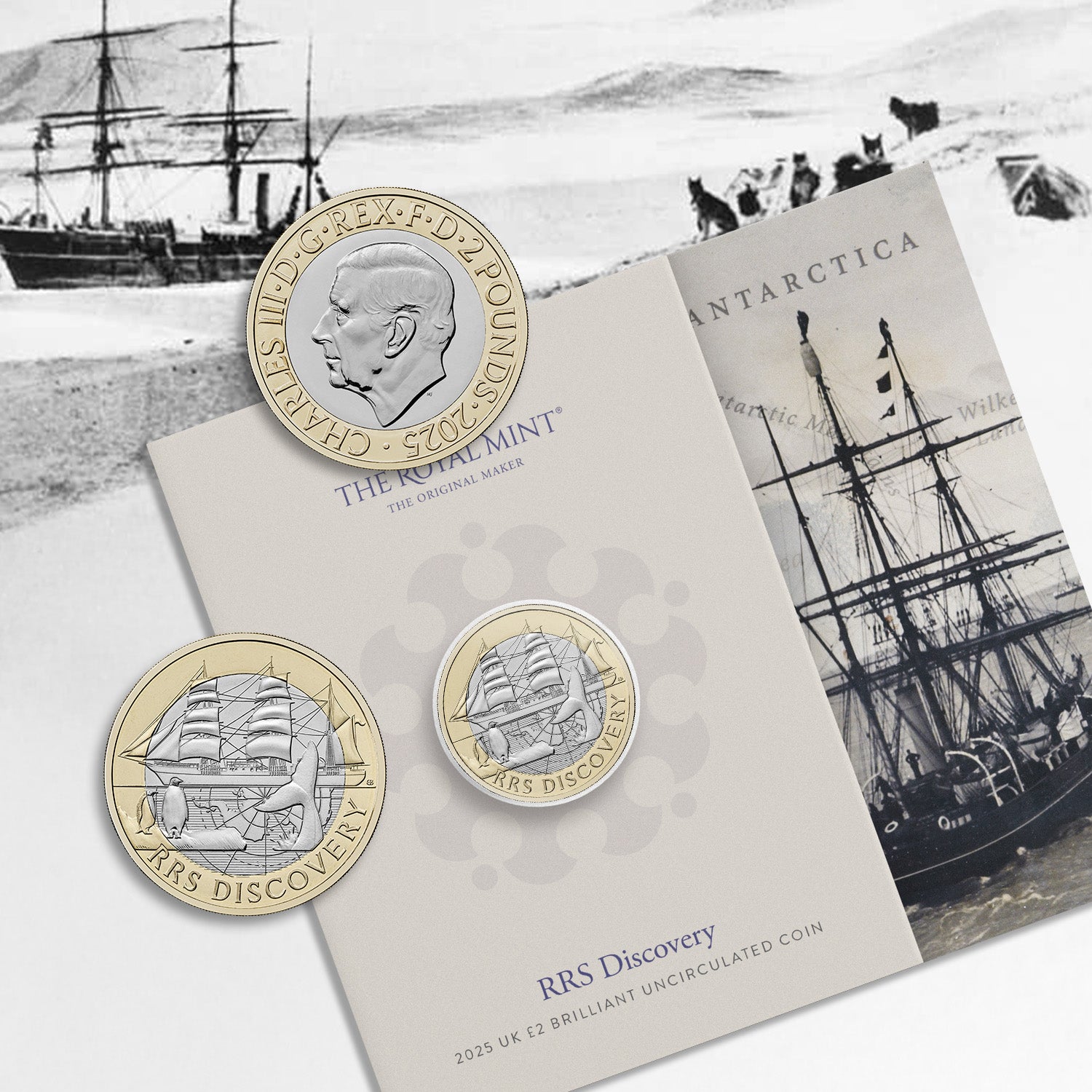RRS Discovery 2025 UK £2 Brilliant Uncirculated Coin
