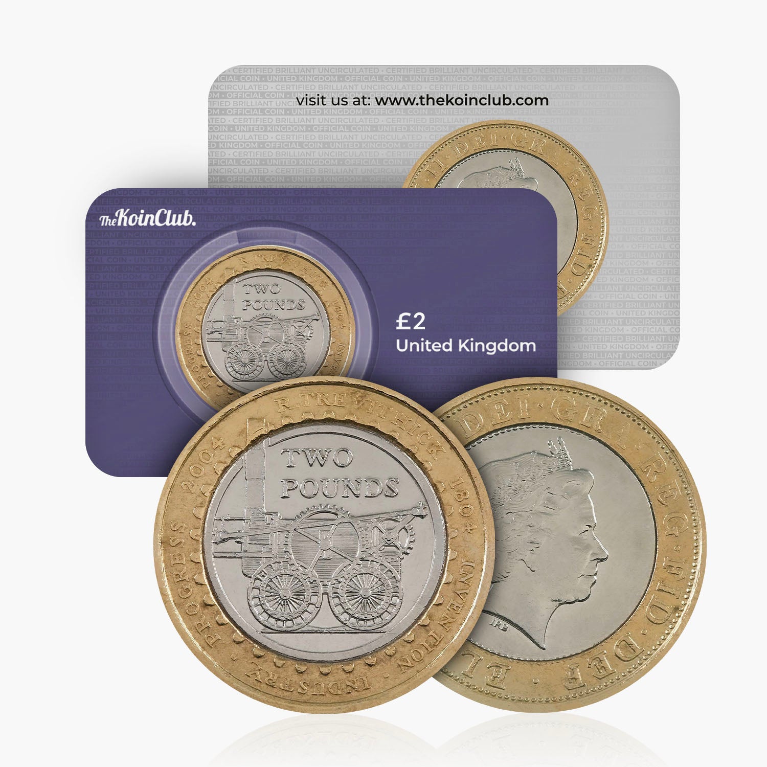 2004 Circulated Trevithick Steam Locomotive UK £2 Coin