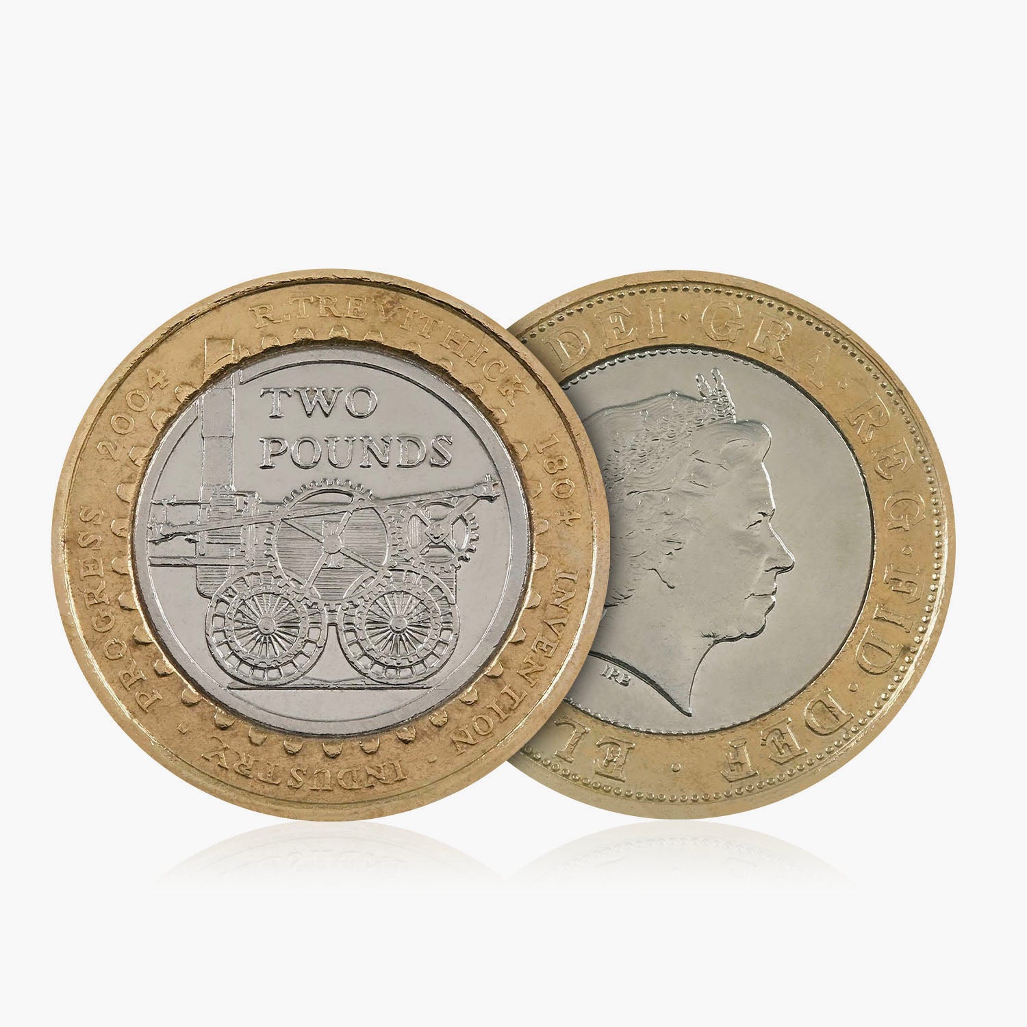 2004 Circulated Trevithick Steam Locomotive UK £2 Coin
