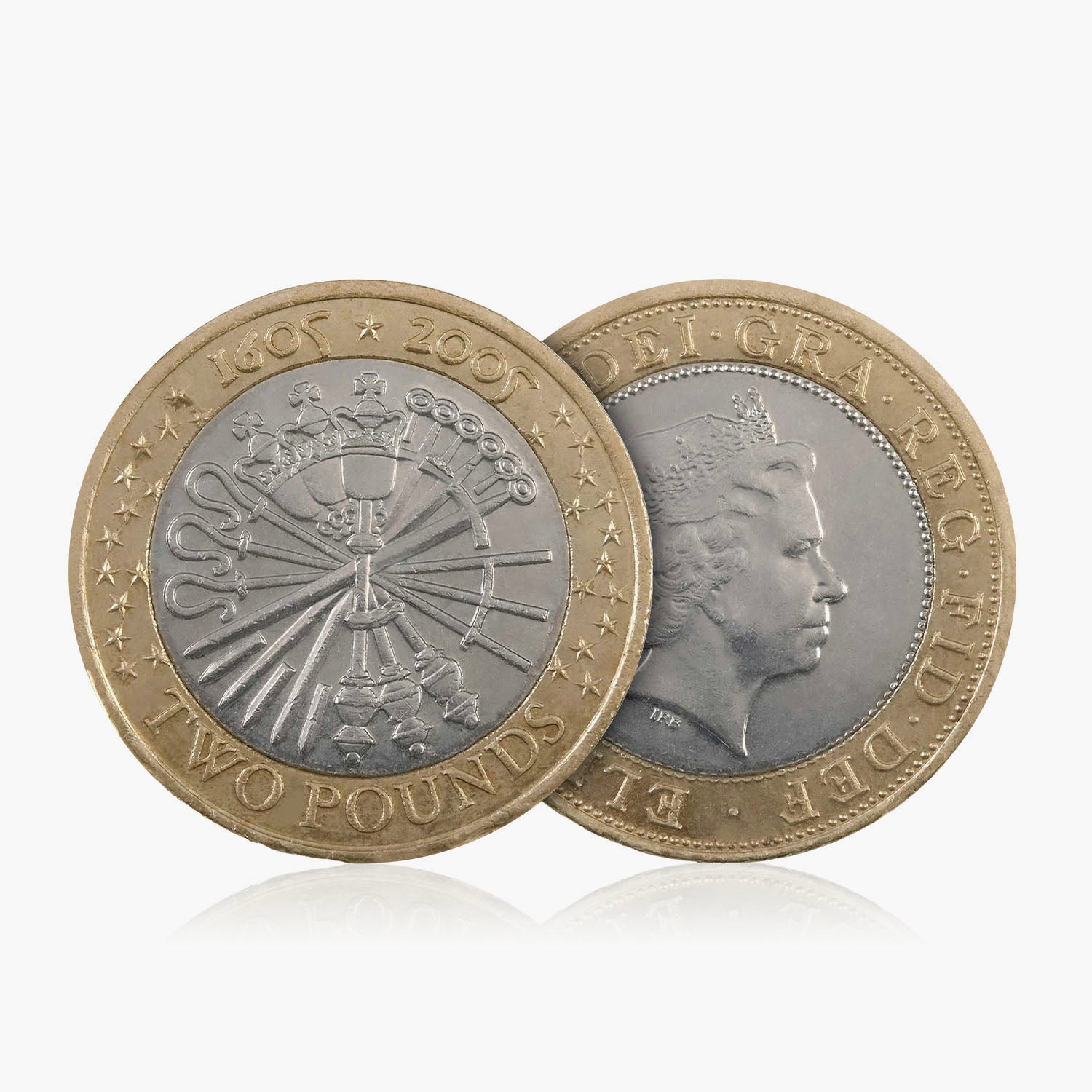 Moneda de 2 £ del Reino Unido conspiración de pólvora de 2005