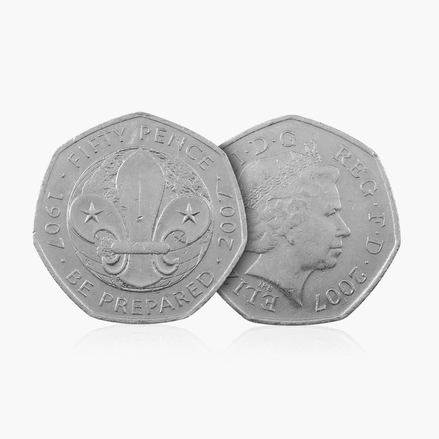 2007 Circulated Scouting 100th Anniversary 50p Coin
