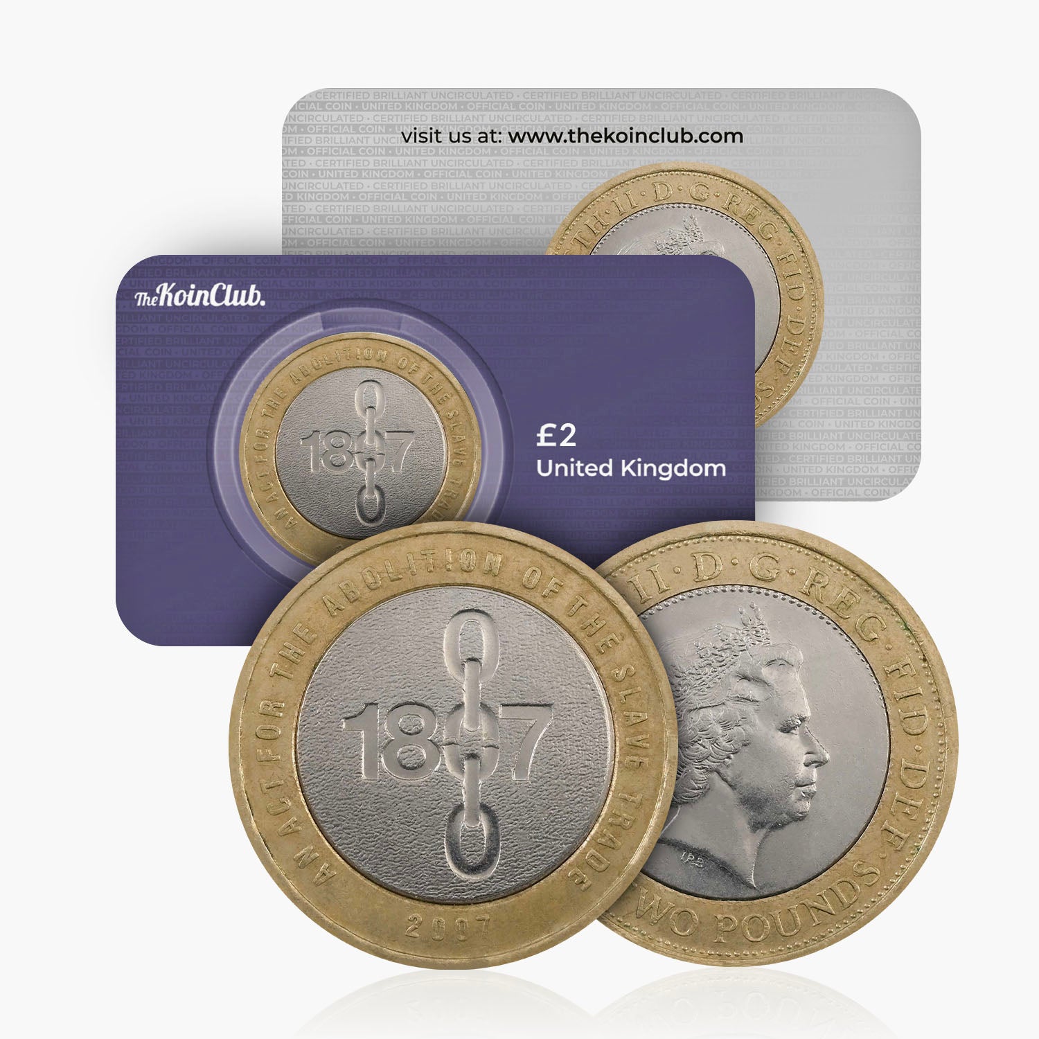 2007 Abolición de la trata de esclavos Reino Unido Moneda de £ 2