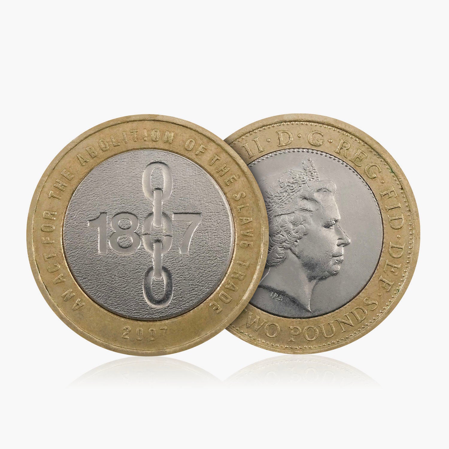 2007 Abolición de la trata de esclavos Reino Unido Moneda de £ 2