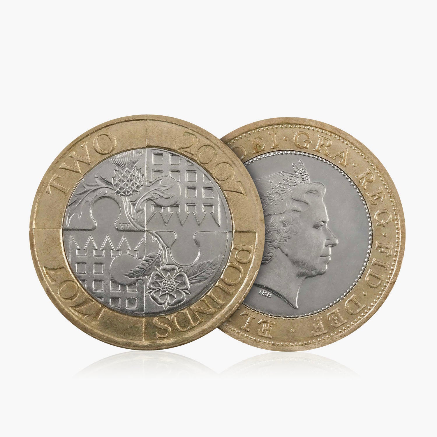 Acta de Unión de 2007, moneda de £ 2 del Reino Unido