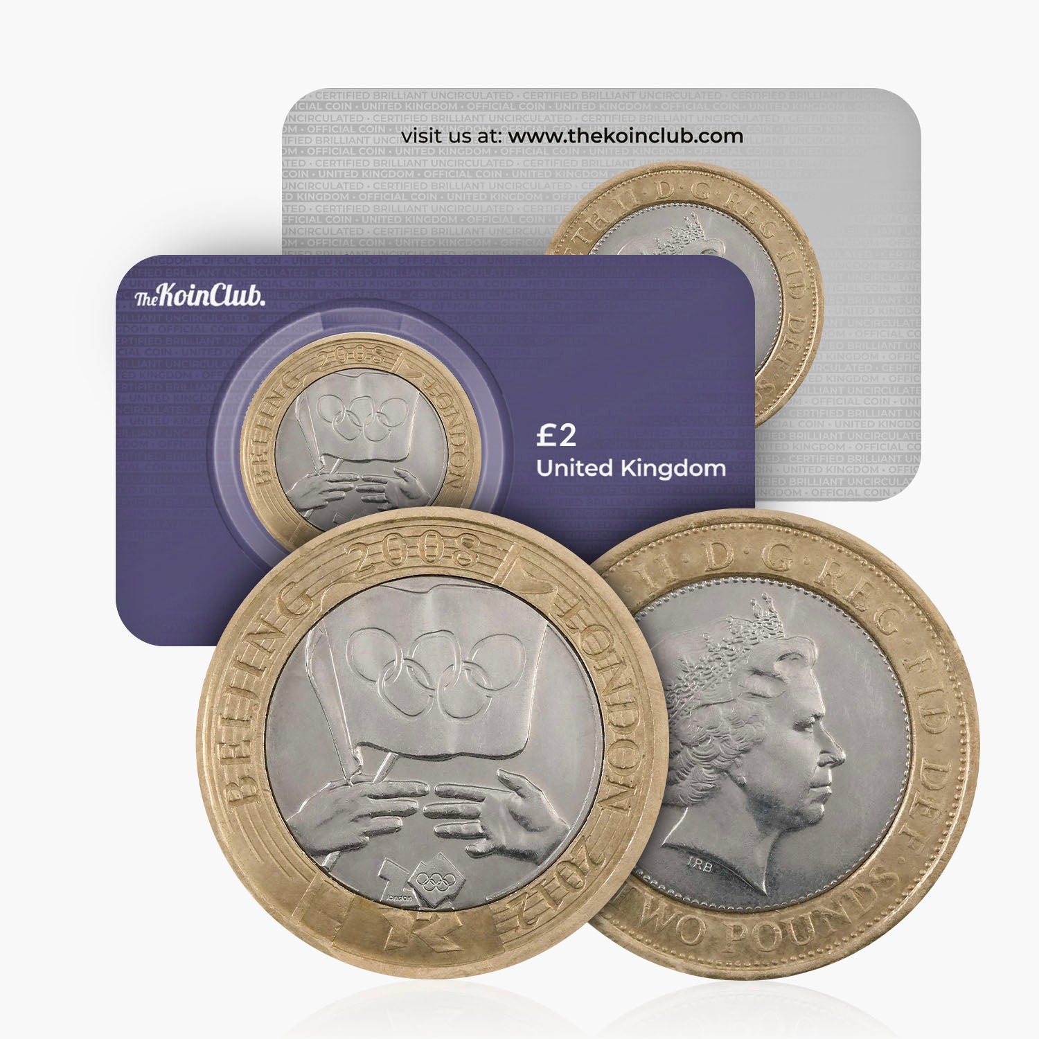 Entrega de los Juegos Olímpicos de 2008 de Beijing a Londres, Reino Unido, moneda de £ 2
