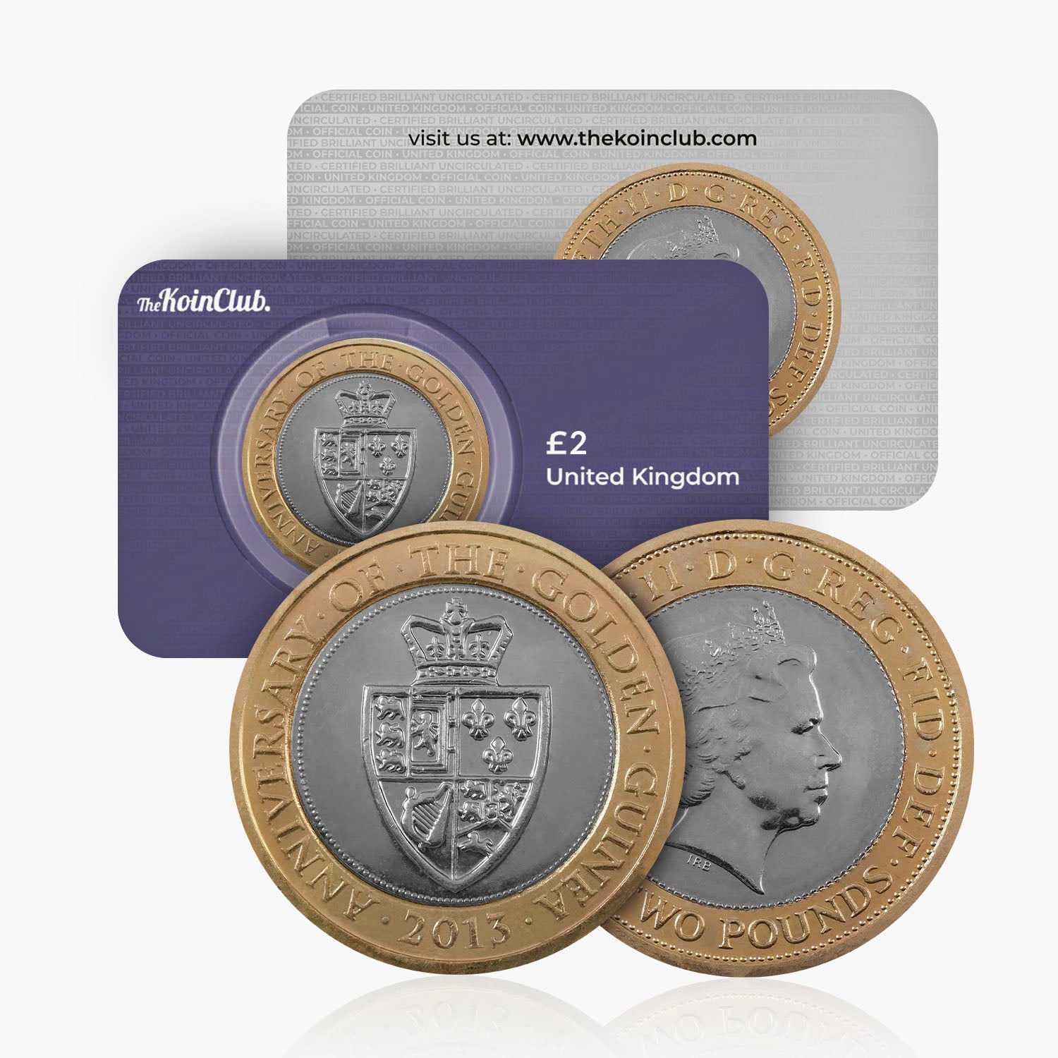 2013 Aniversario de la moneda de £2 del Reino Unido de Guinea Dorada