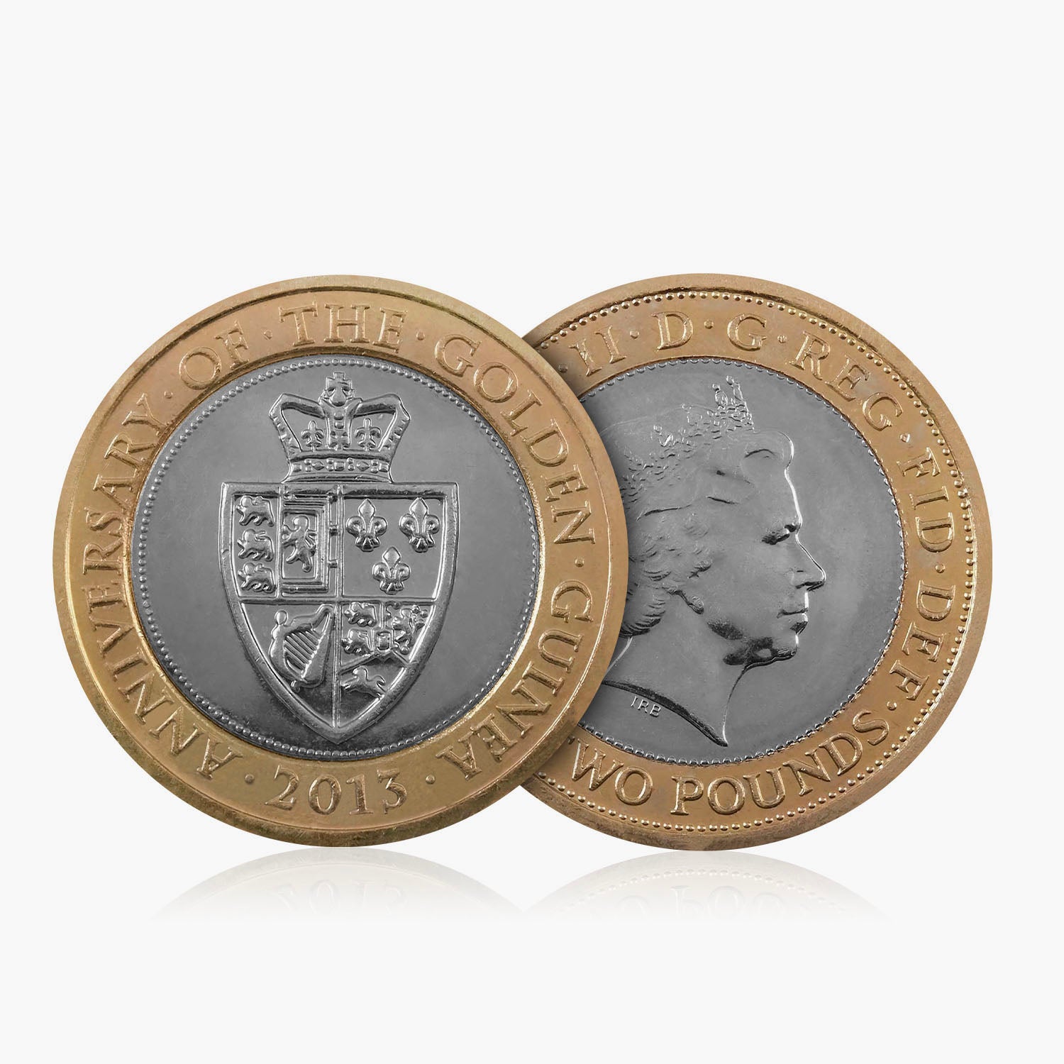 2013 Aniversario de la moneda de £2 del Reino Unido de Guinea Dorada