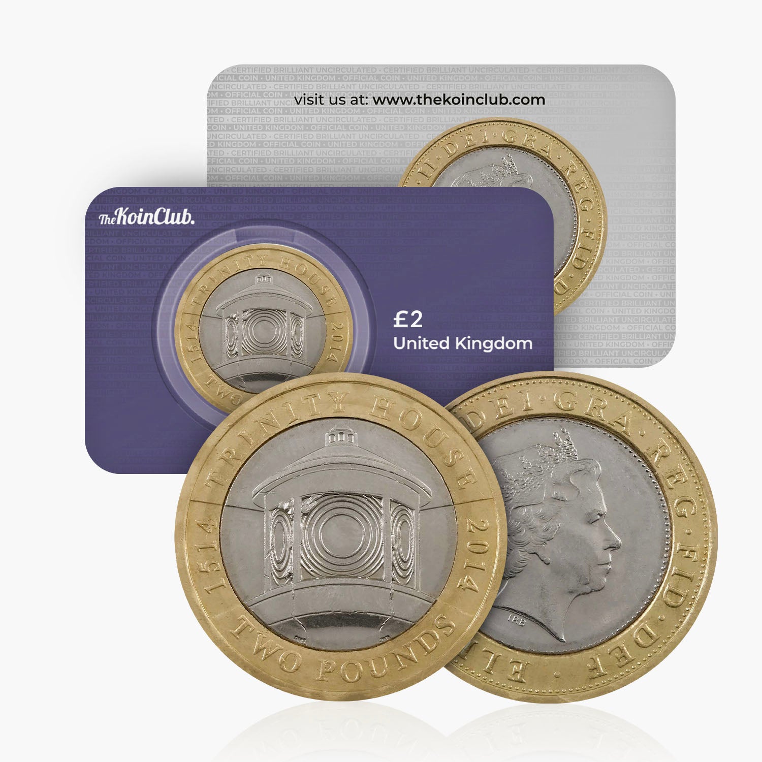 Moneda de £2 del Reino Unido del faro de Trinity House de 2014