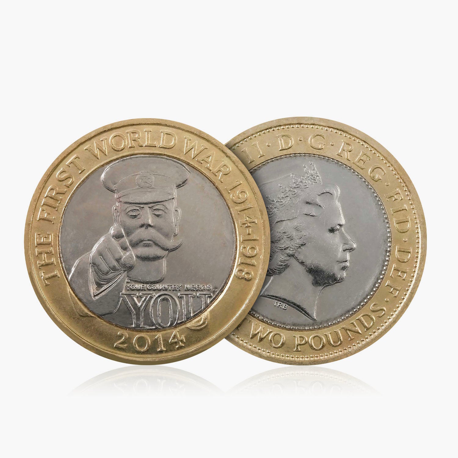 Moneda de £2 del Reino Unido del centenario de la Primera Guerra Mundial de 2014
