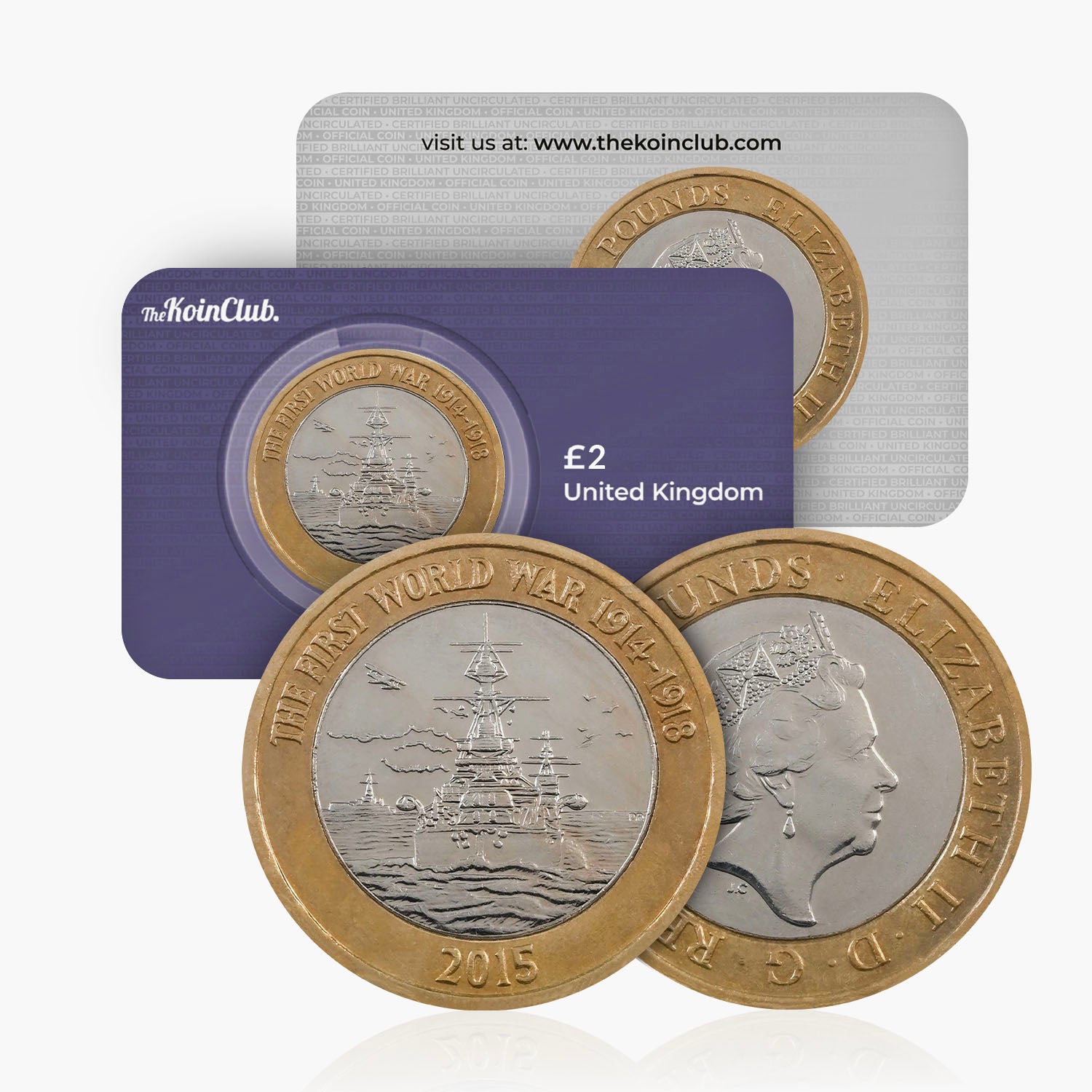 2015 Circulated First World War Centenary - Navy UK £2 Coin