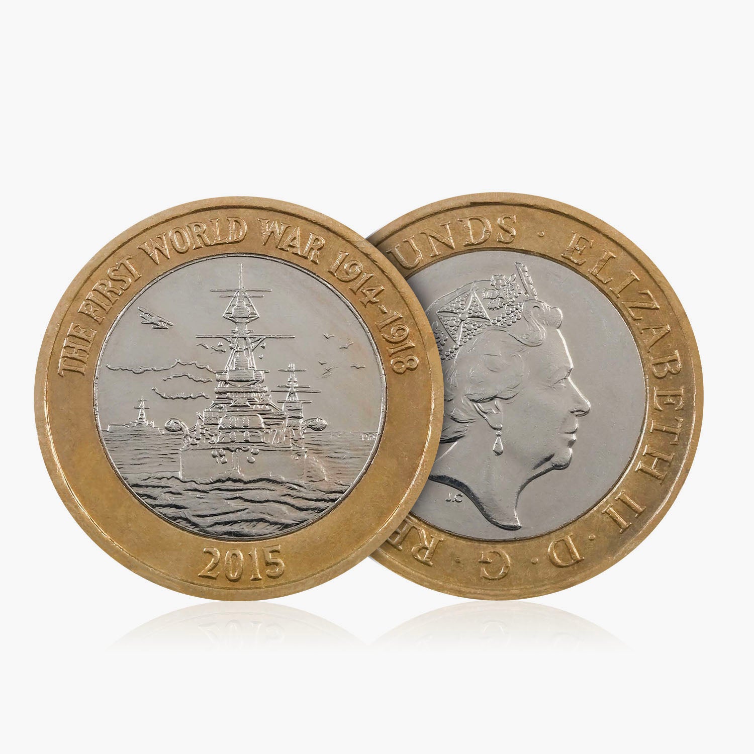 2015 Circulated First World War Centenary - Navy UK £2 Coin