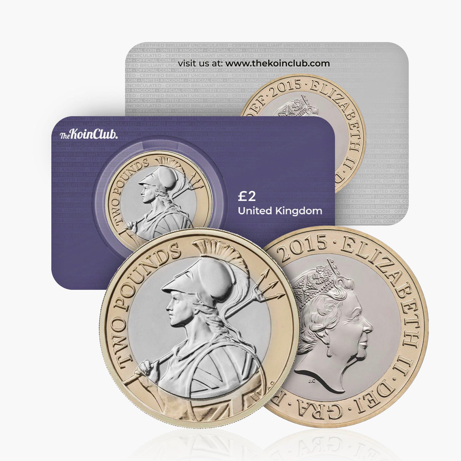 2015 Circulated New Britannia UK £2 Coin