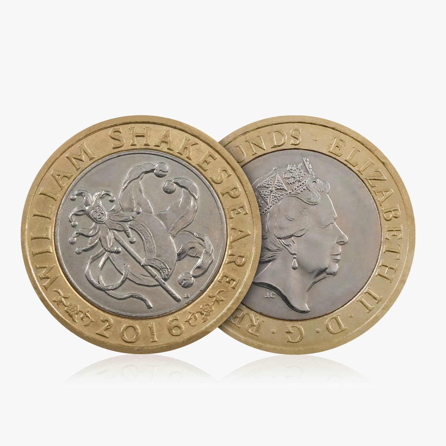 Moneda de £2 del Reino Unido de comedias de Shakespeare de 2016