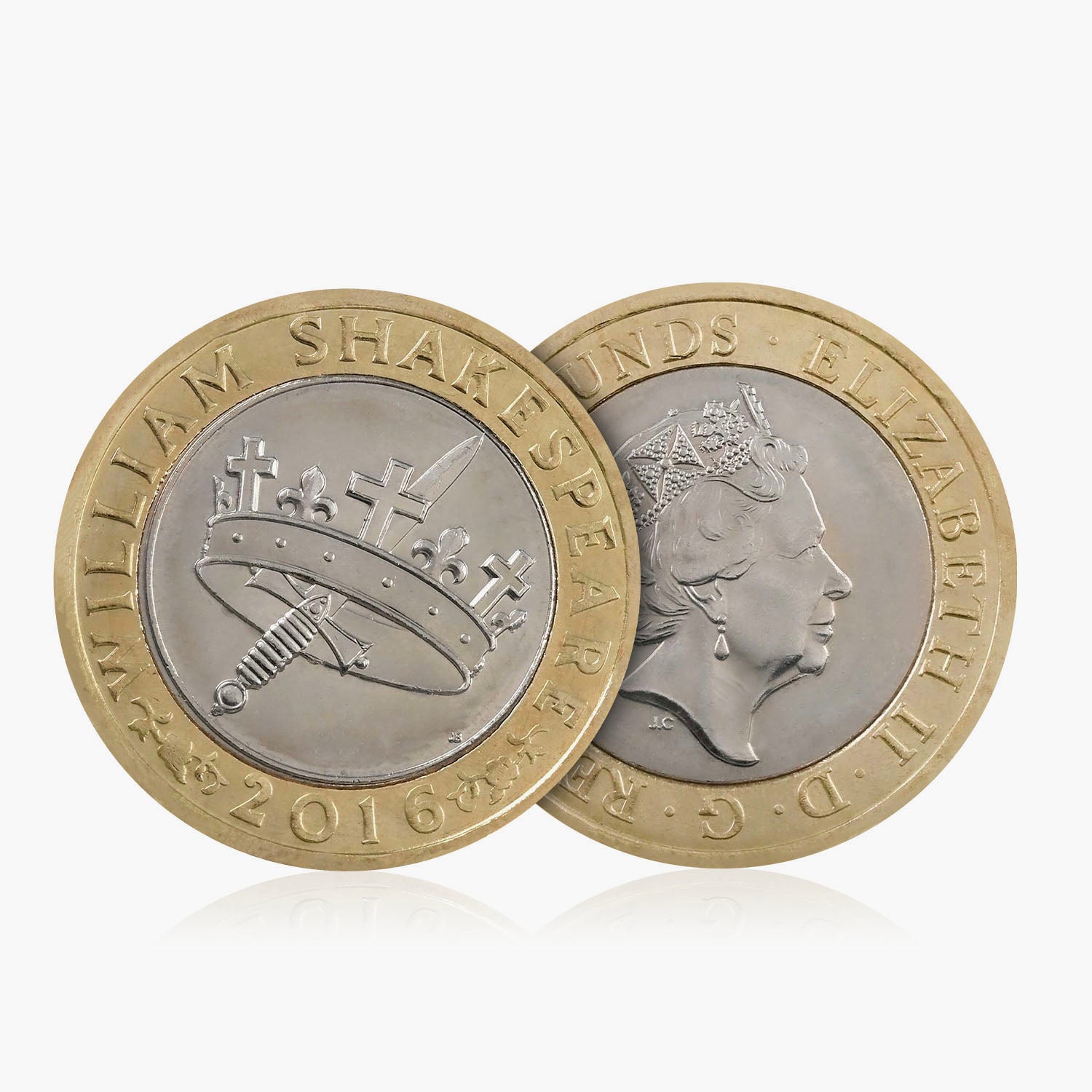 Moneda de £2 del Reino Unido de Historias de Shakespeare de 2016