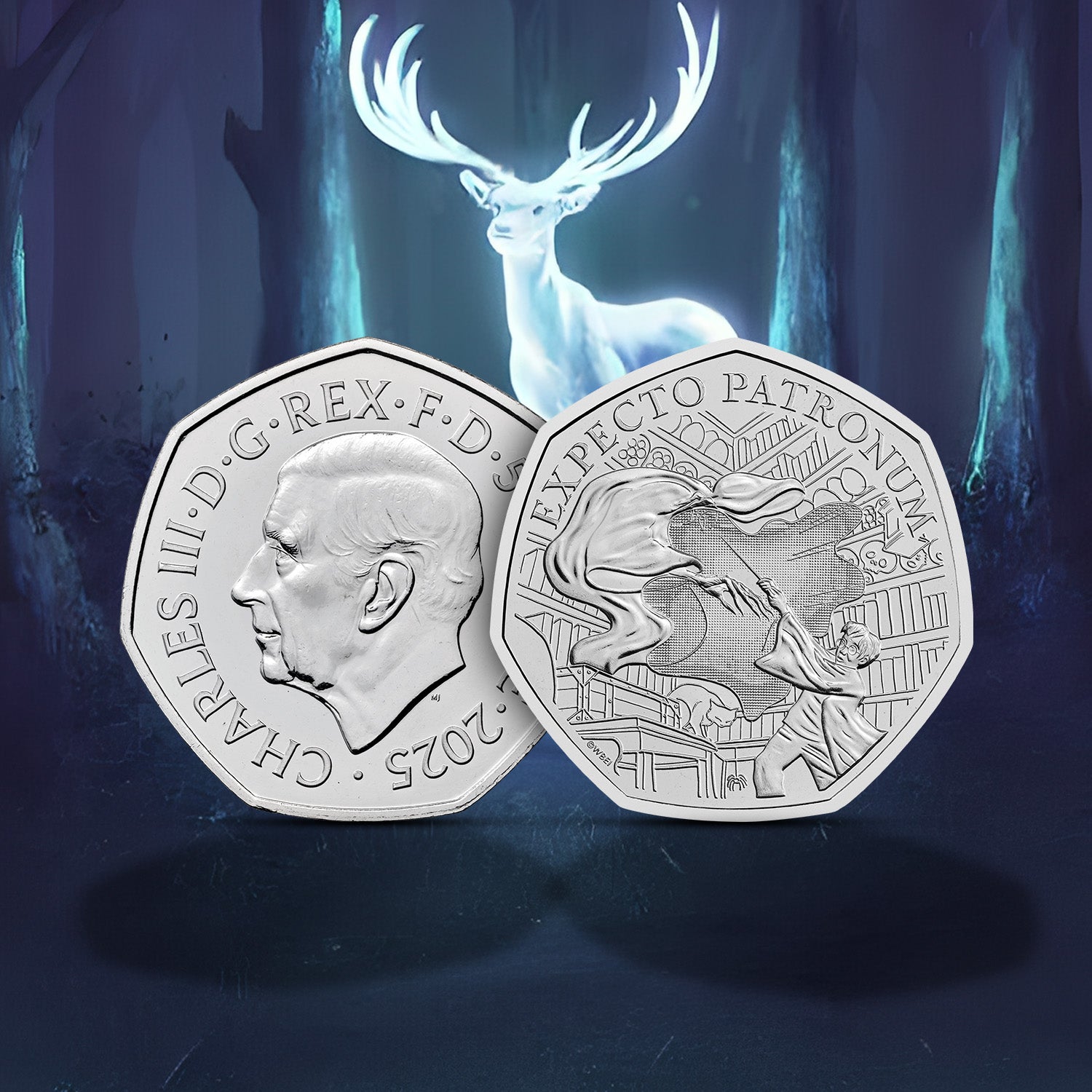 2025 Harry Potter - The Patronus UK 50p Coin