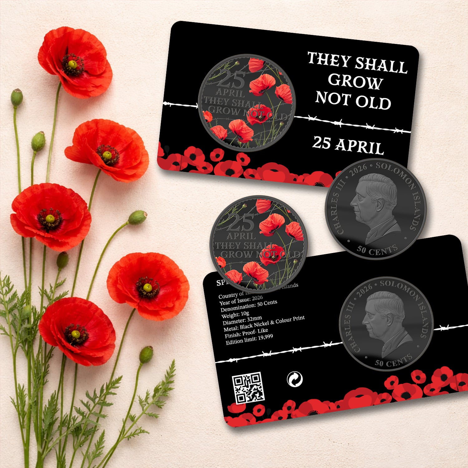 ANZAC Day "They Shall Grow Not Old" 2026 Limited Edition BU Coin
