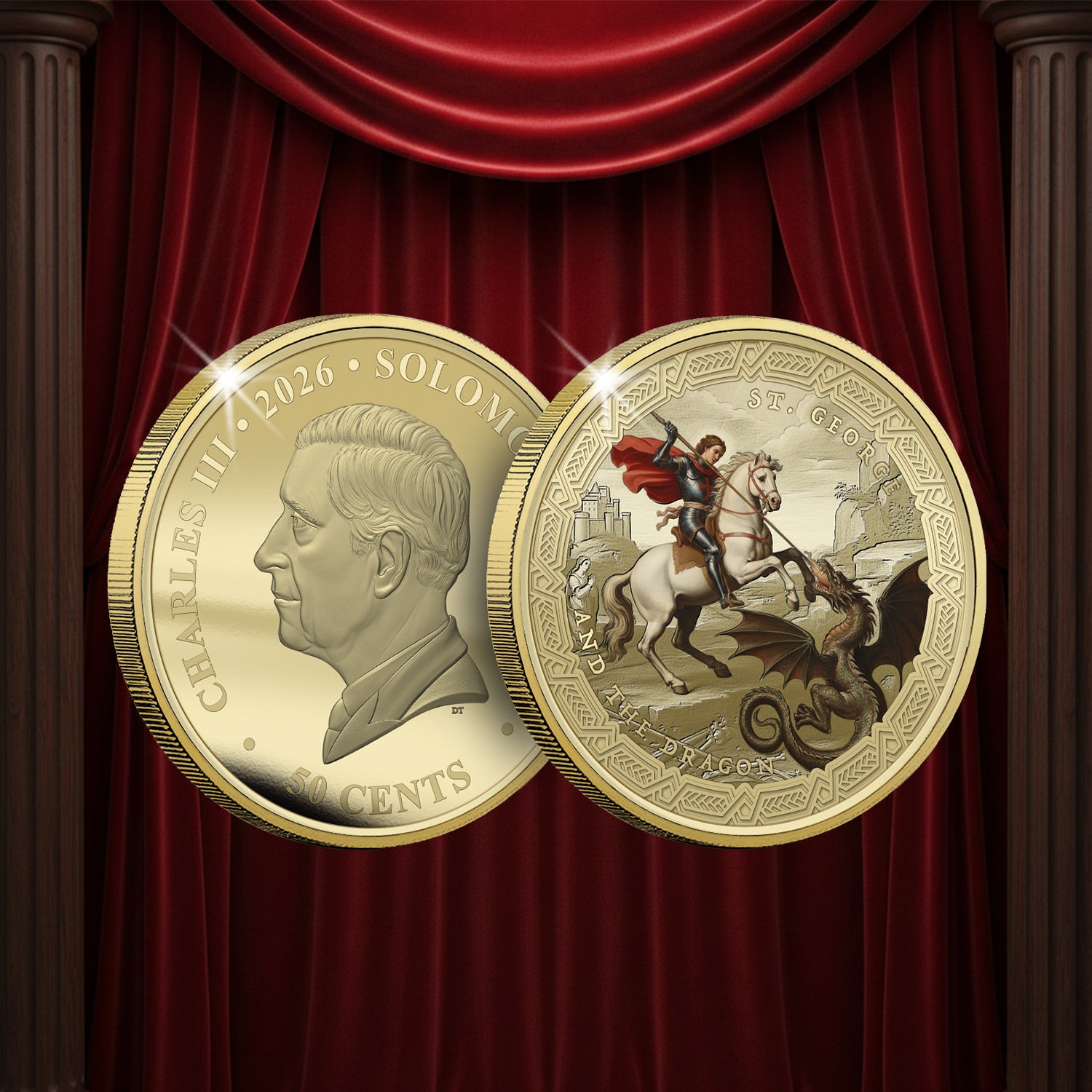 St George's Day 2026 Super Size Gold Luxe Edition Coin
