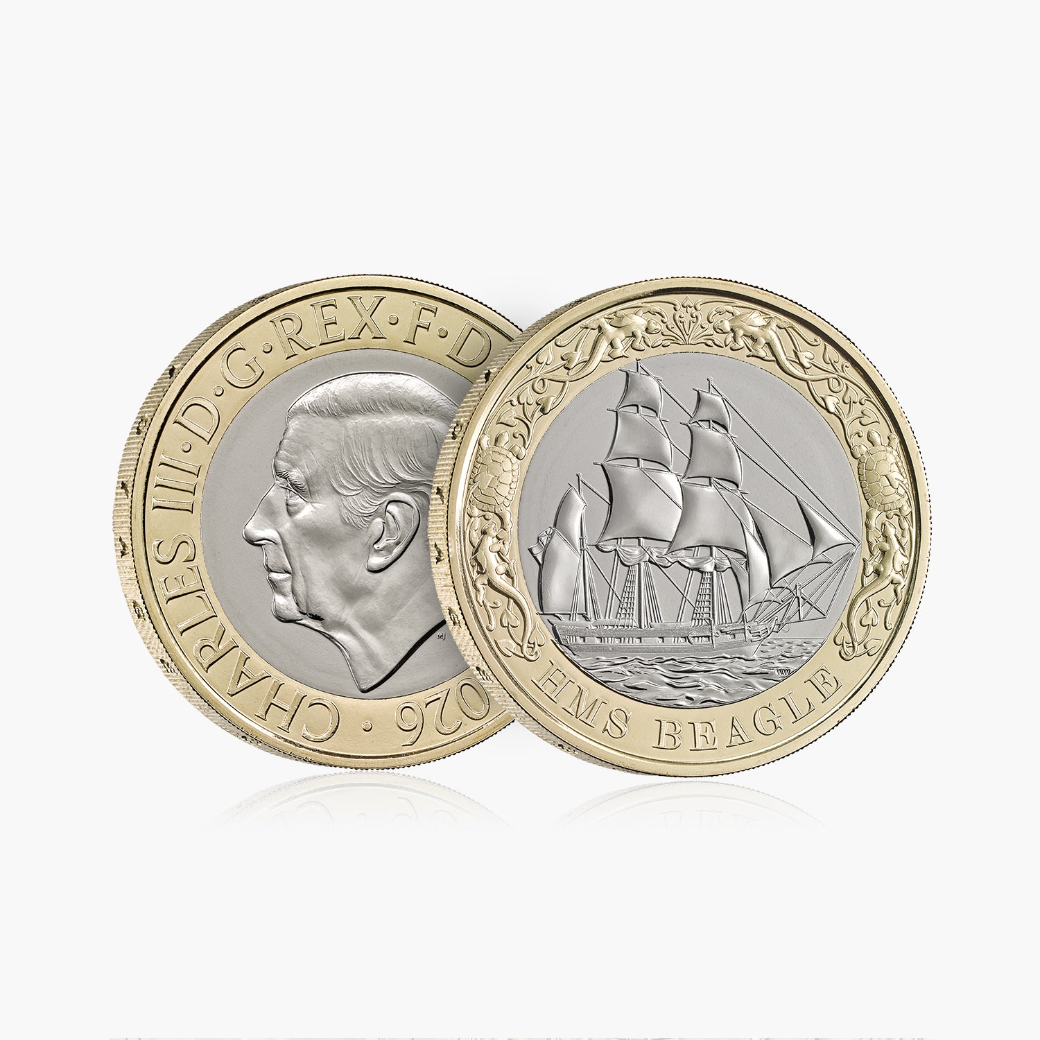 200th anniversary HMS Beagle 2026 UK £2 BU Coin