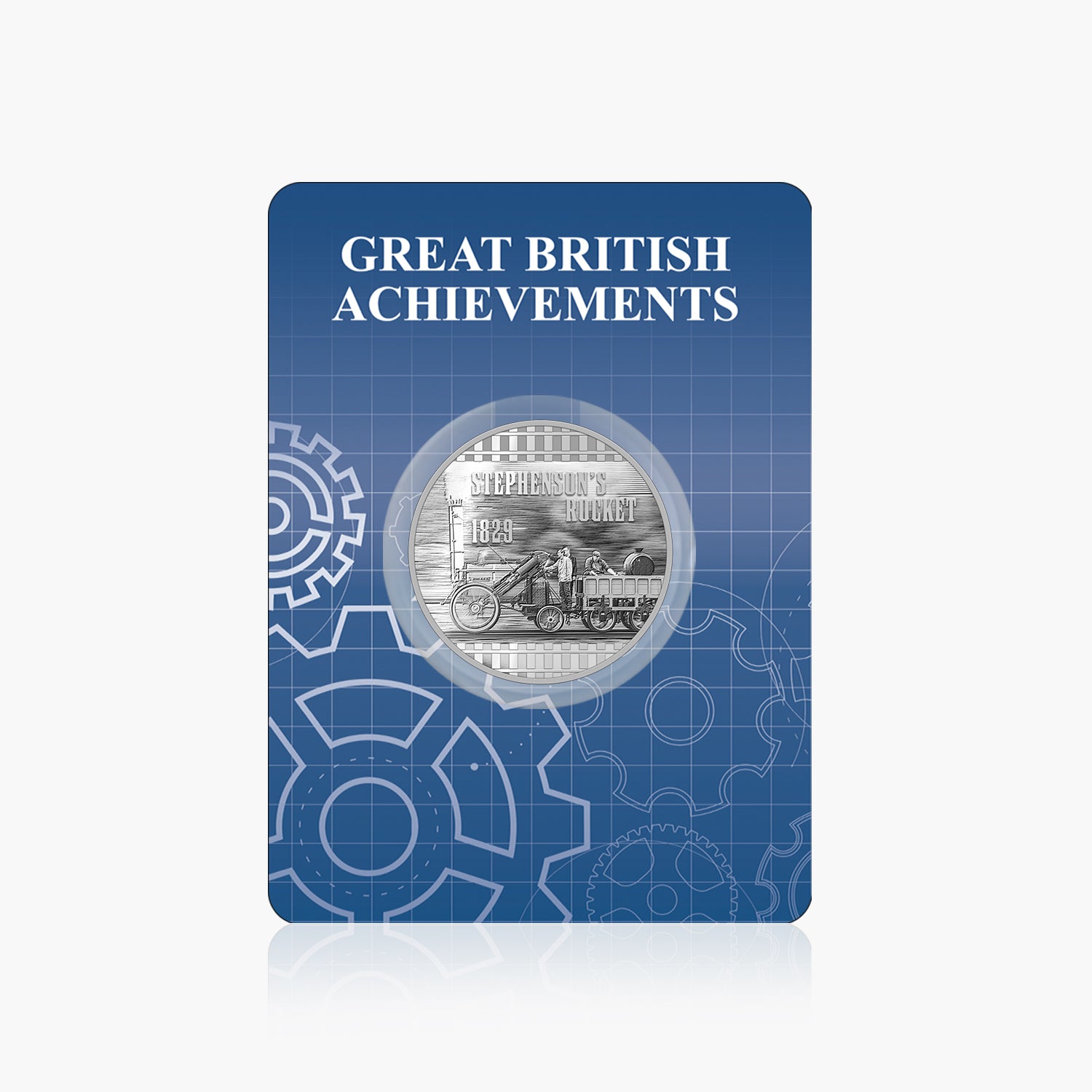 Great British Achievements Stephensons Rocket Silver Plated BU Commemorative