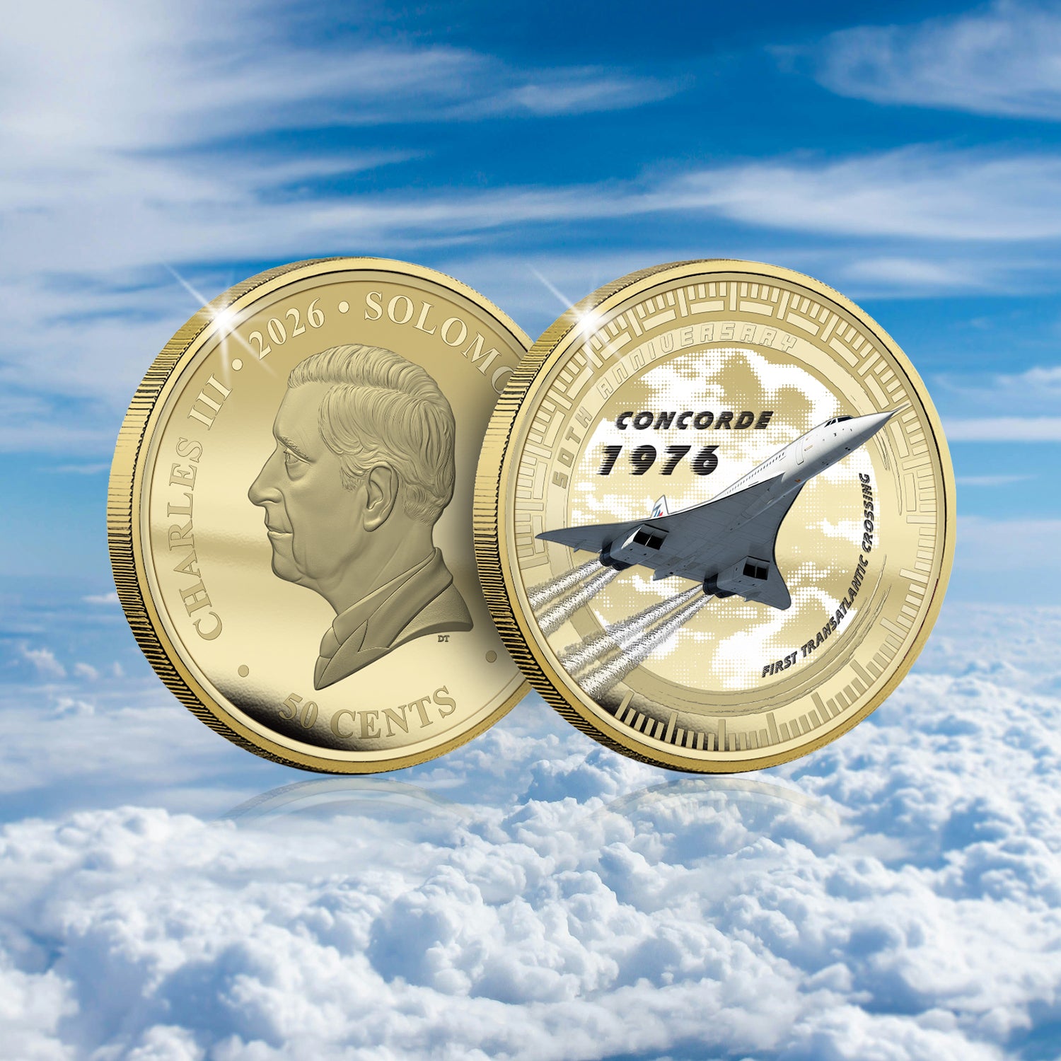Concorde 50th Anniversary 2026 Super Size Gold Luxe Edition Coin