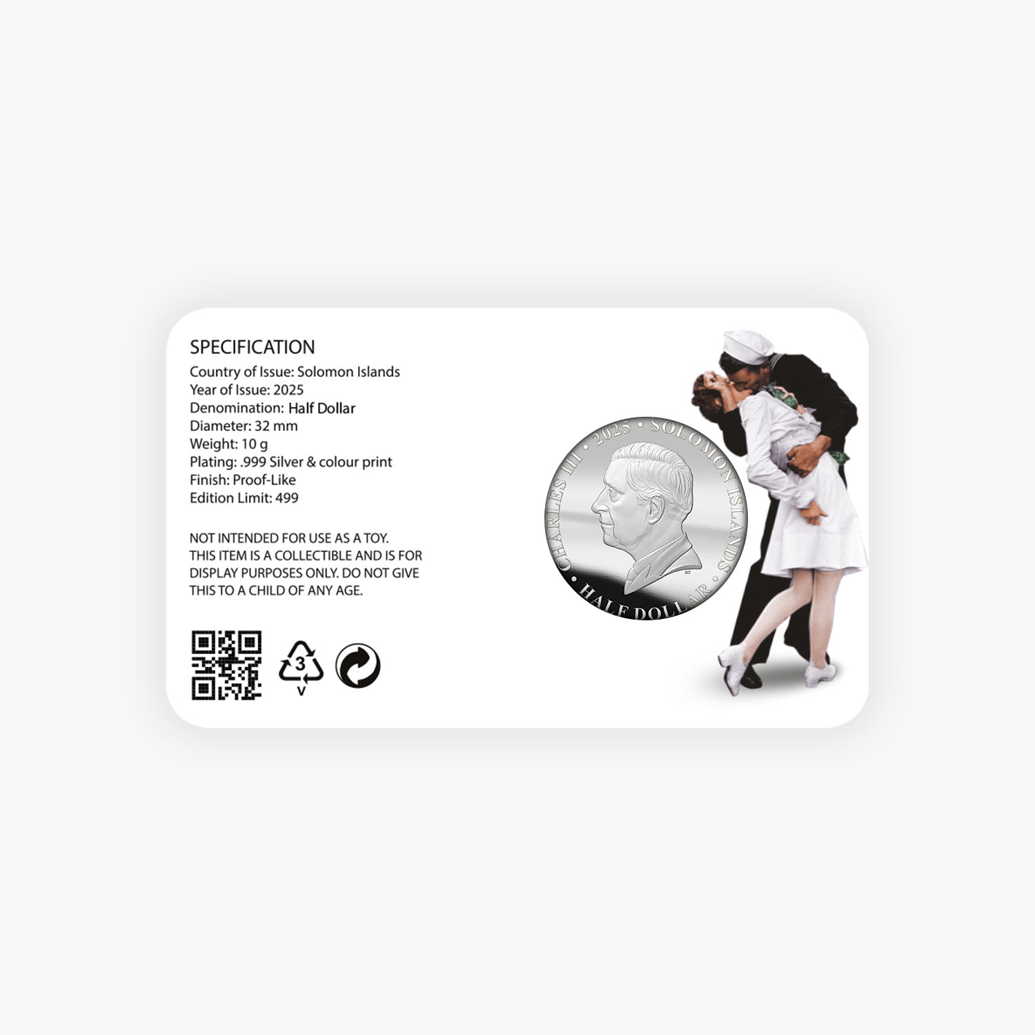 Victory in Japan Day 80th Anniversary 2025 Silver Plated BU Coin