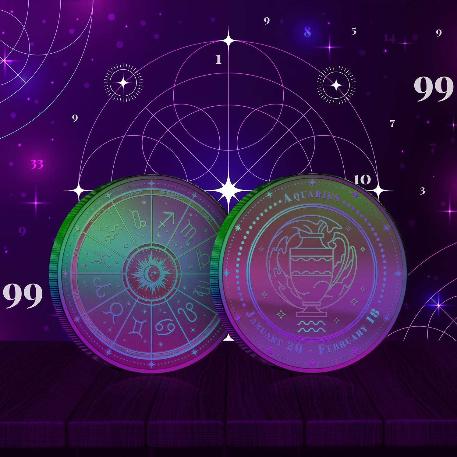 The Zodiac Collection 2026 Aquarius 50mm Commemorative