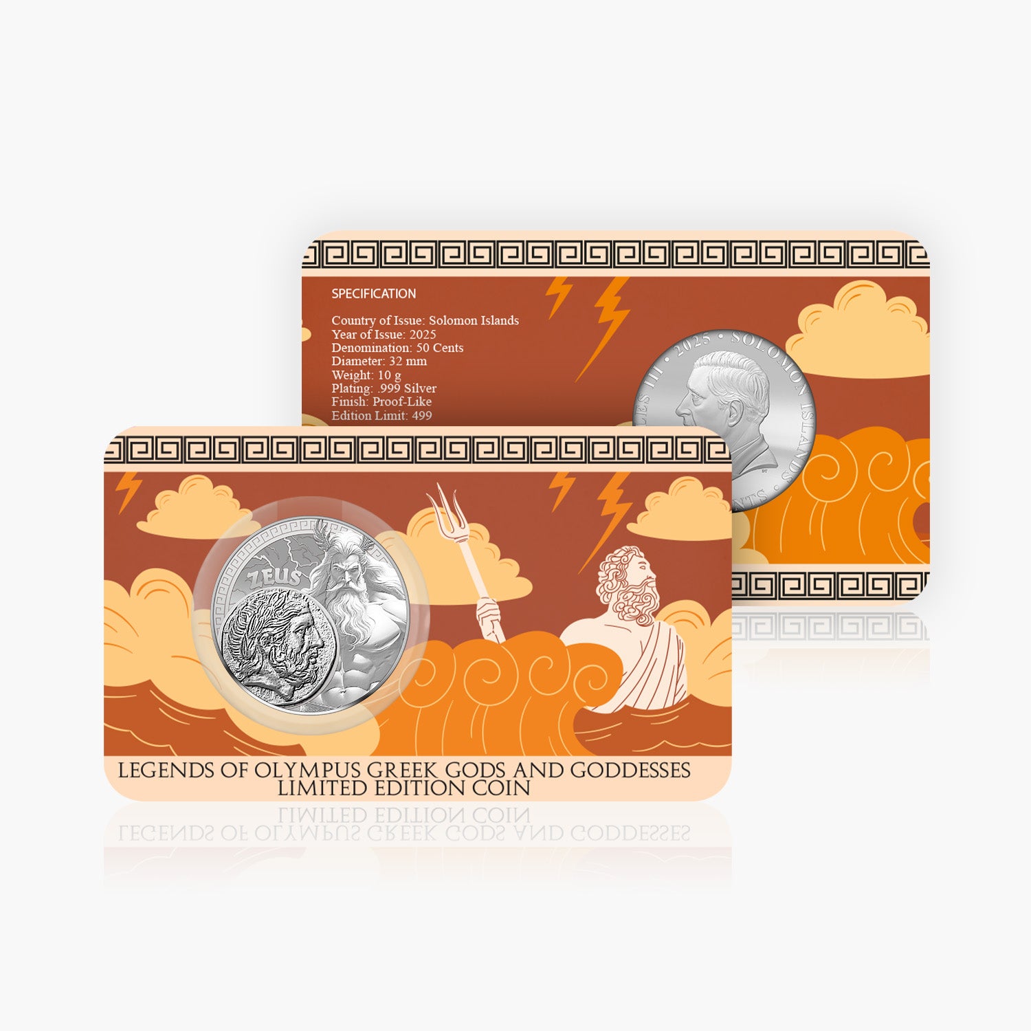 2025 Legends of Olympus Zeus Silver Plated BU Coin