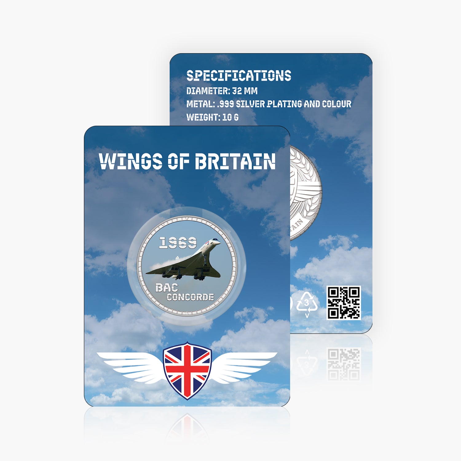 Wings of Britain Aerospatiale BAC Concorde Silver Plated BU Commemorative