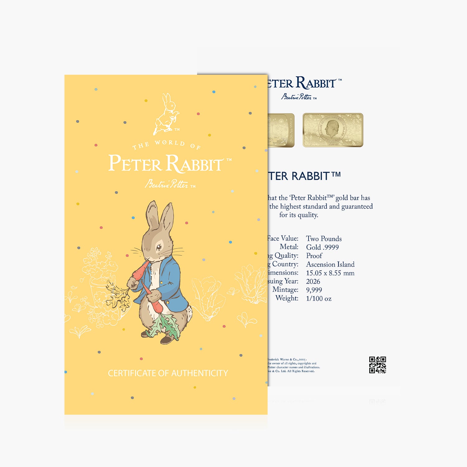 The World of Peter Rabbit 2026 Solid Gold Coin Bar Collection
