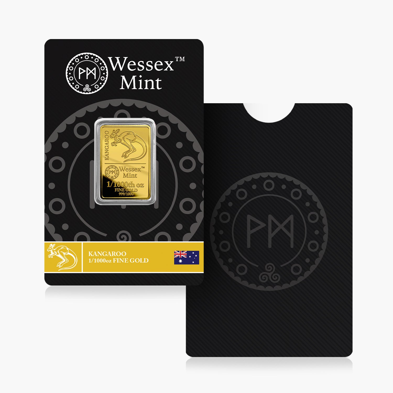 Wessex Mint 1/1000th oz Kangaroo Solid Gold Bar