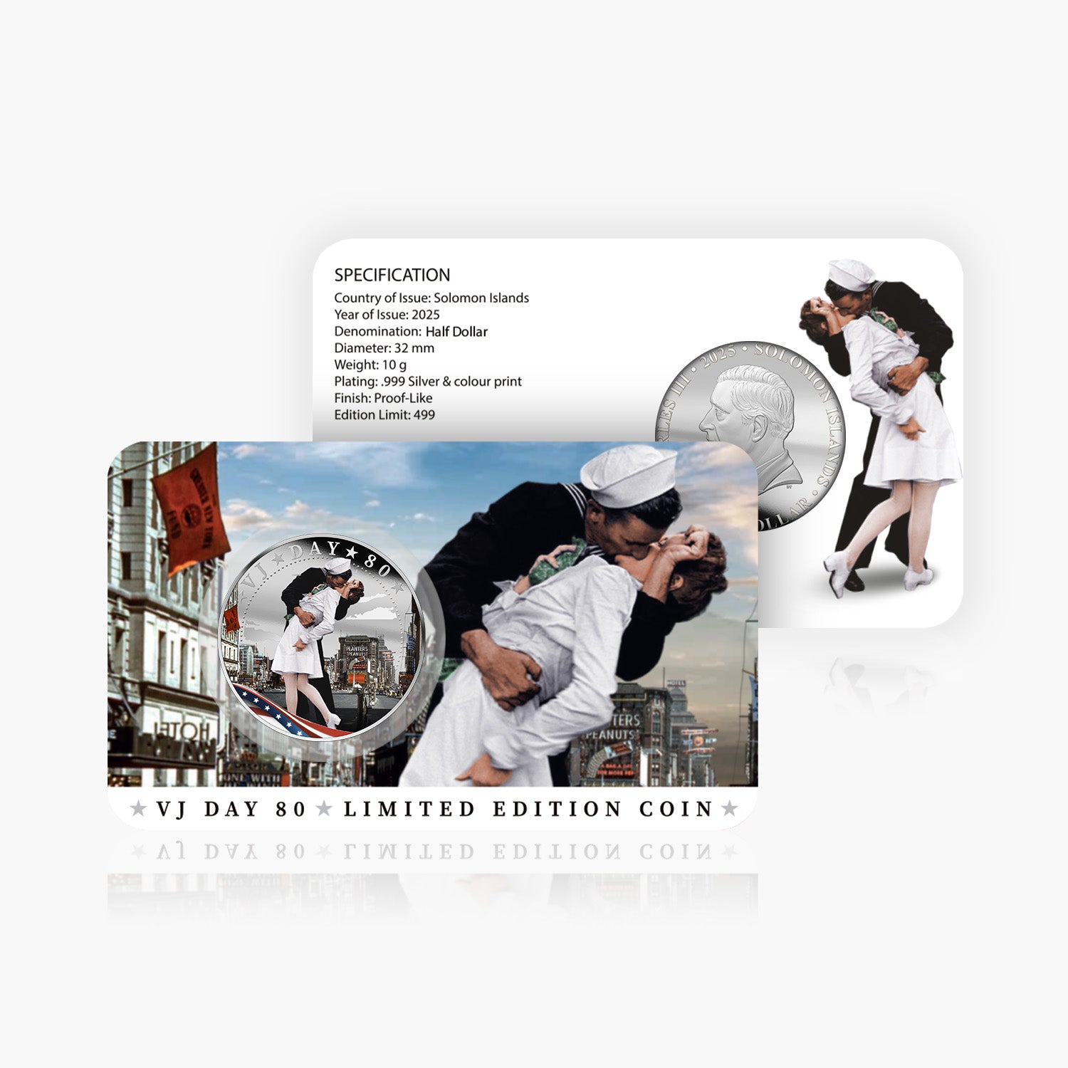 Victory in Japan Day 80th Anniversary 2025 Silver Plated BU Coin