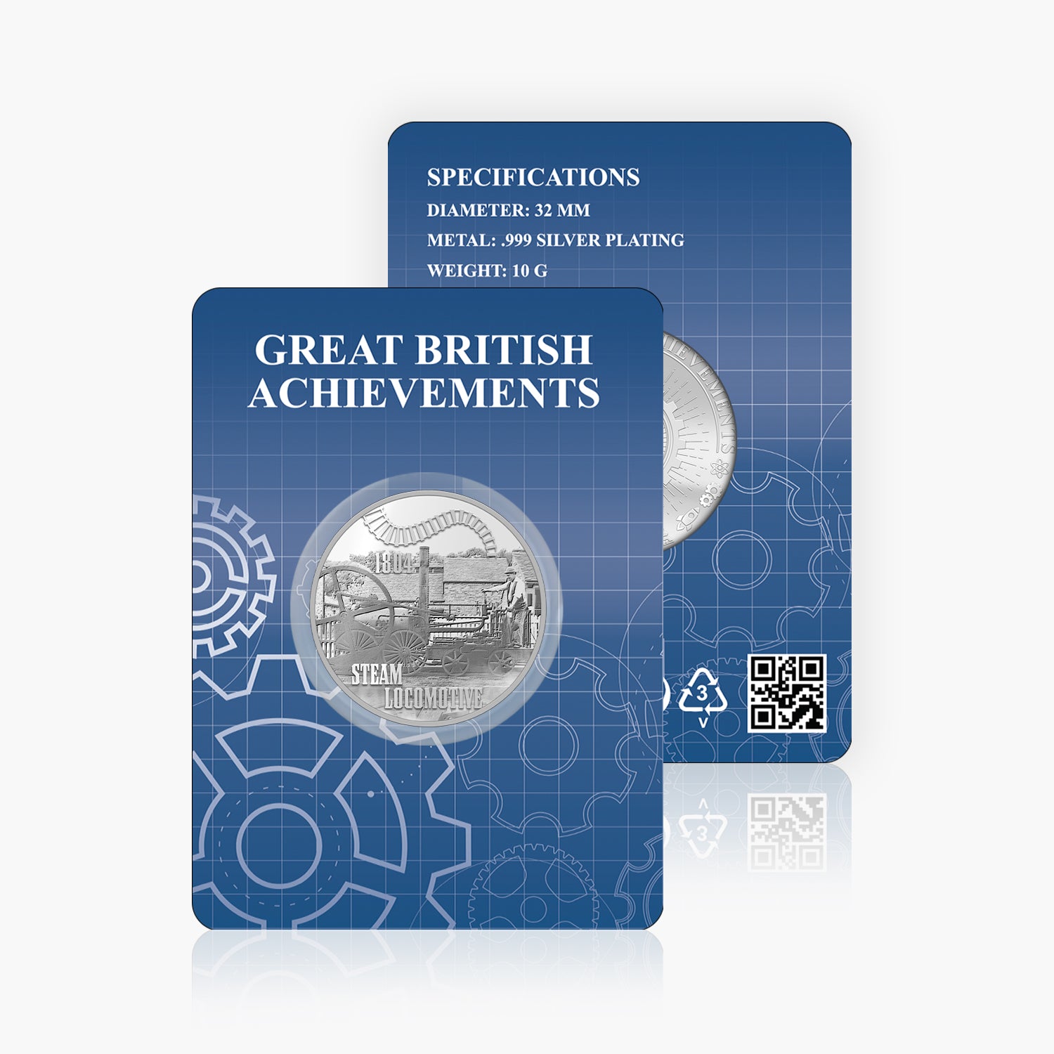 Great British Achievements Steam Locomotive Silver Plated BU Commemorative