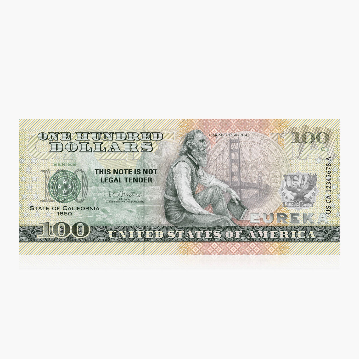 100 dollars souvenir – Californie