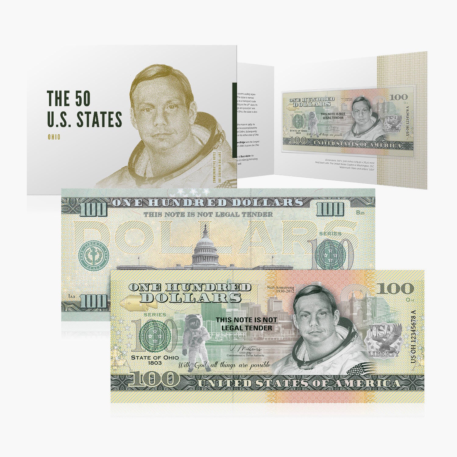 100 dólares de recuerdo – Ohio