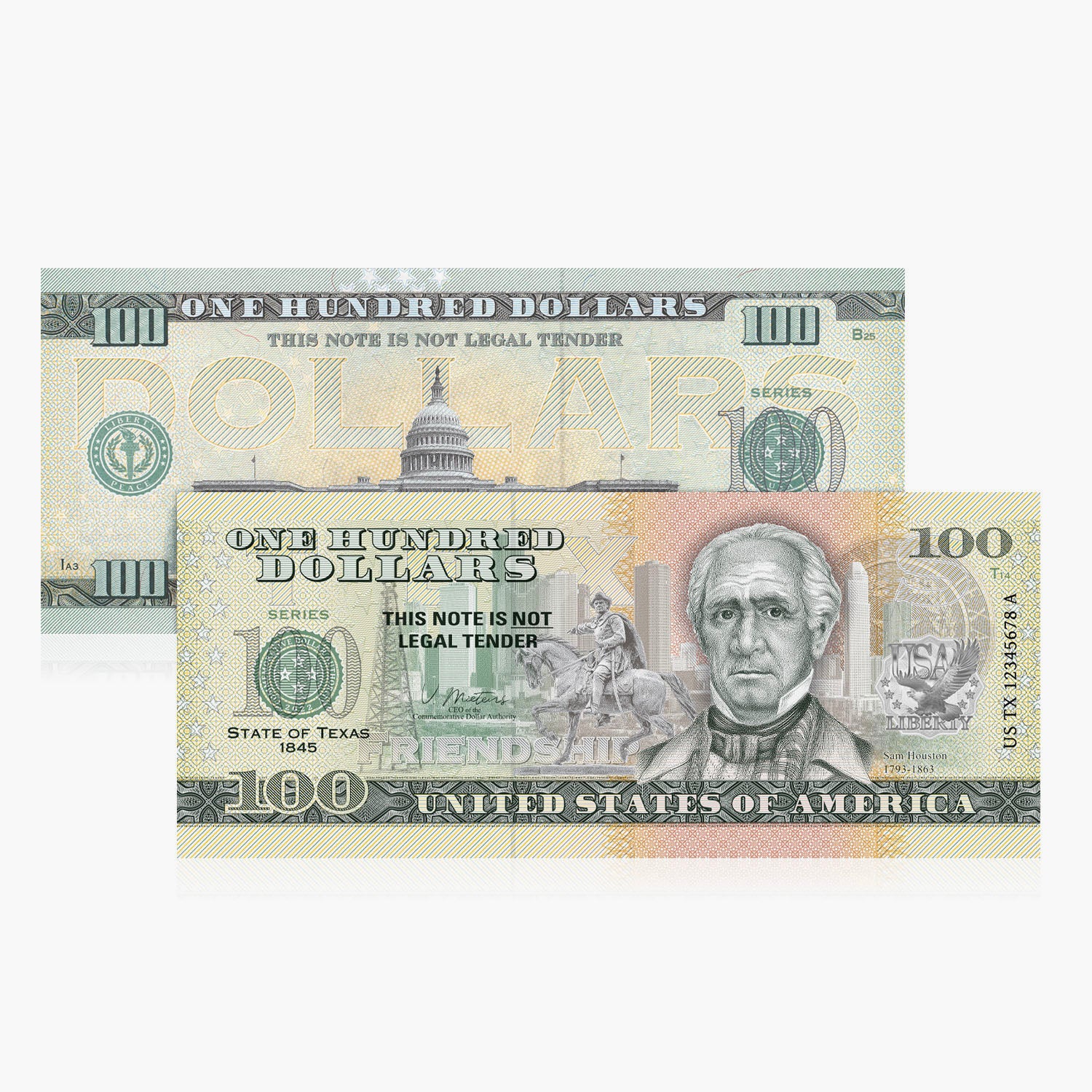 100 dólares de recuerdo – Texas