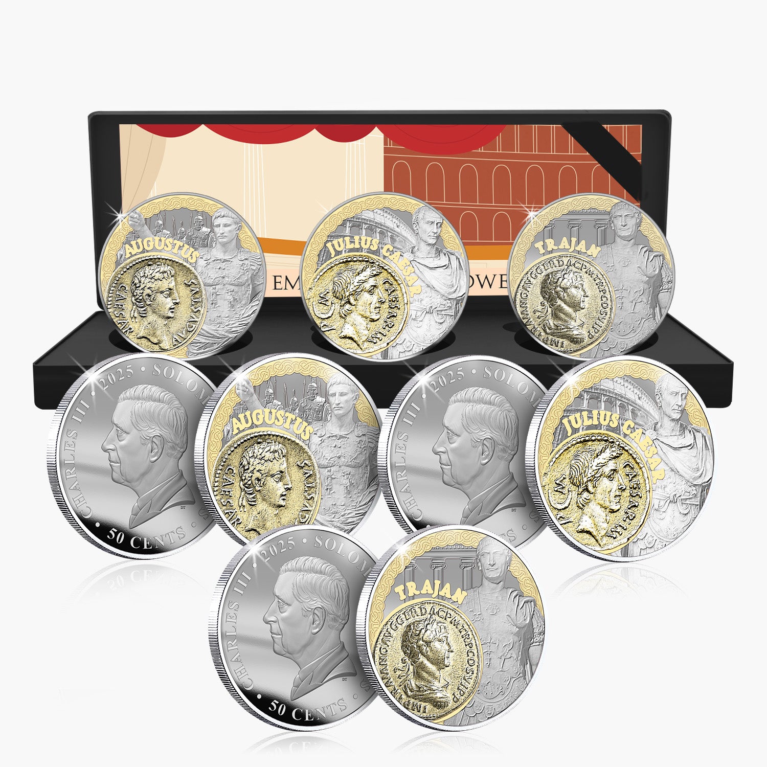 2025 Roman Empire Faces of Power Limited Edition Dual Plated Box Set