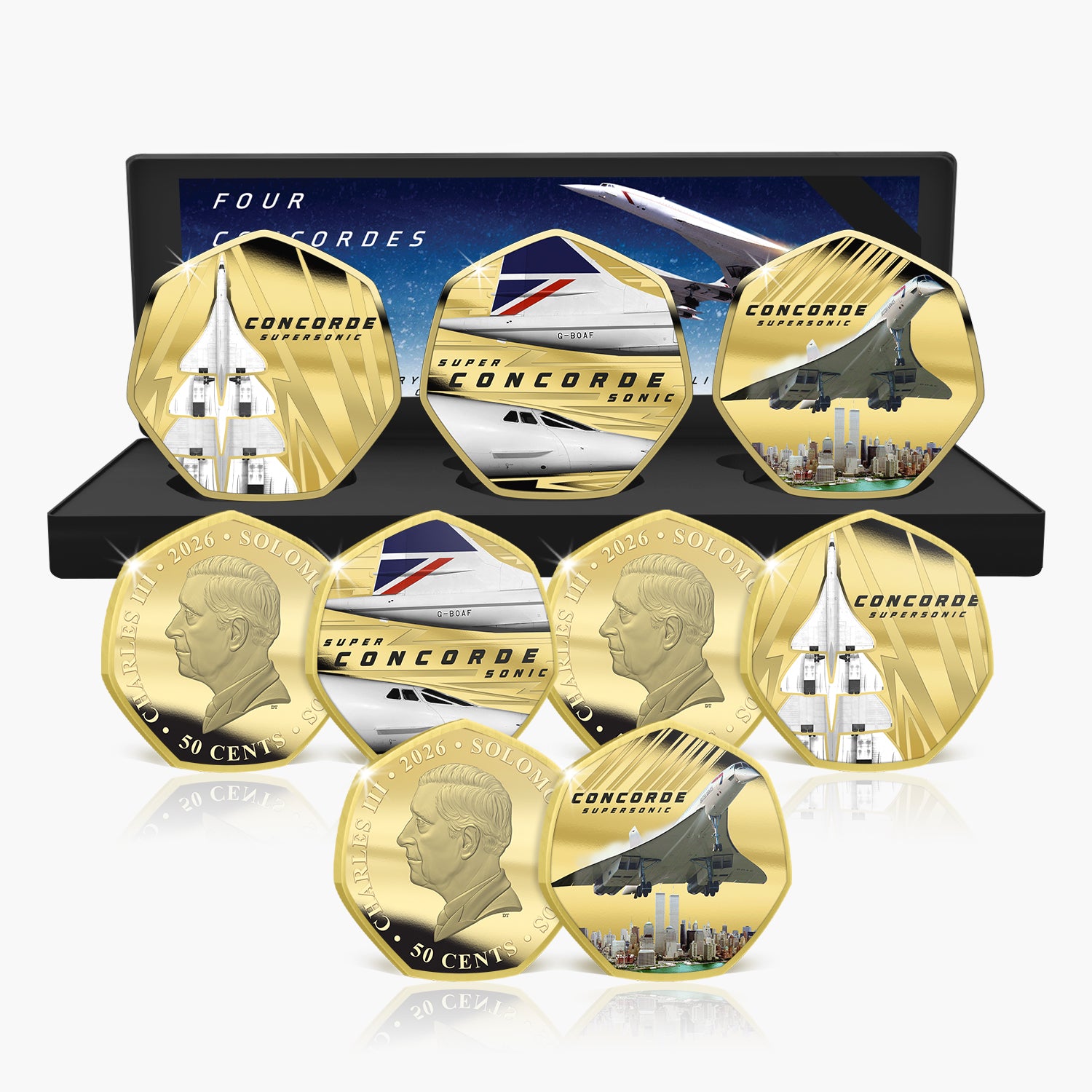 2026 Concorde Christmas Coin Set | Gold Plated | 40th Anniversary Box