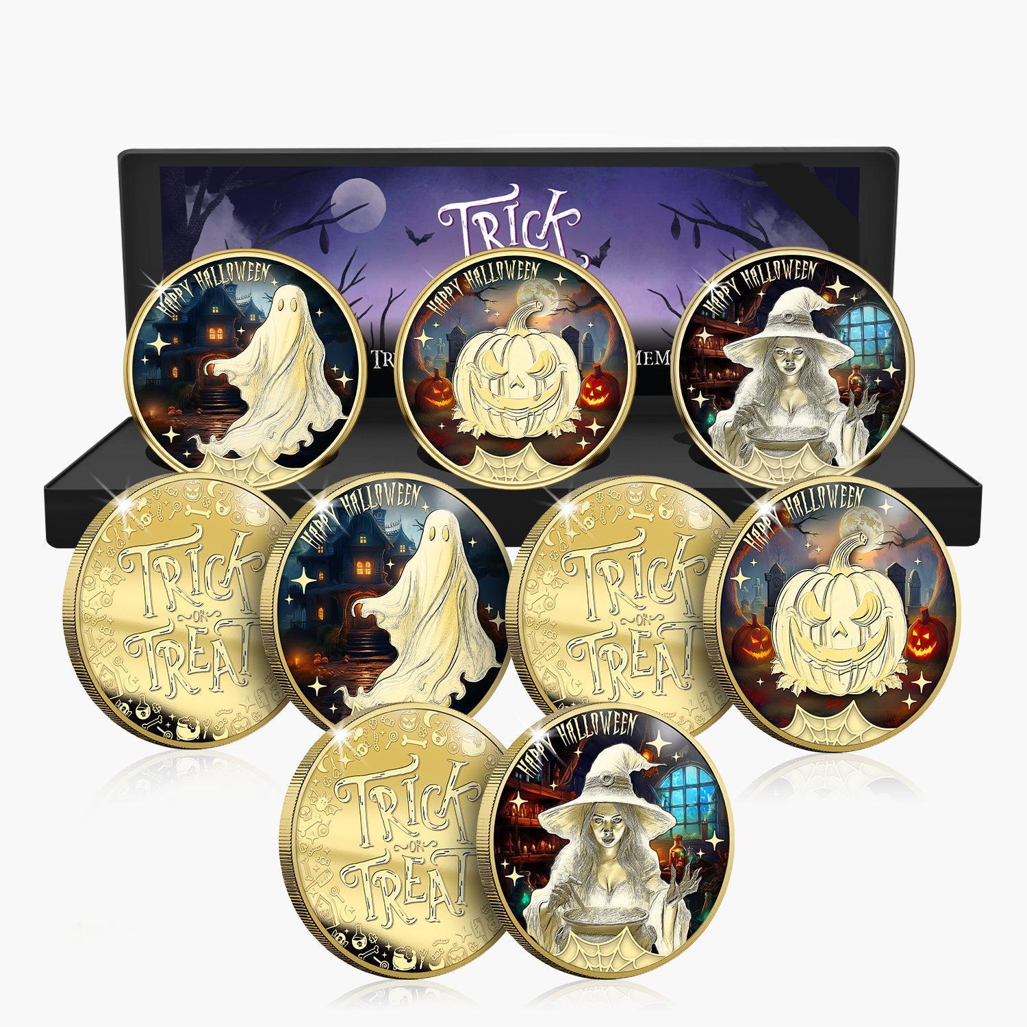 Halloween Trick or Treat Limited Edition Gold Plated Medal Set
