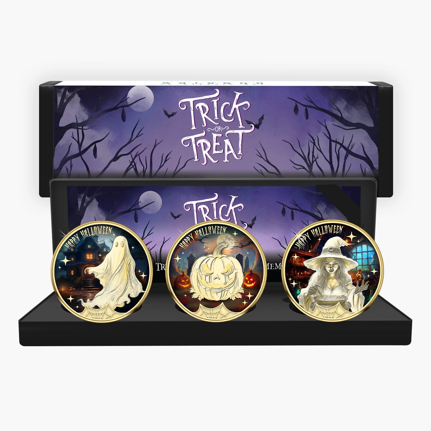 Halloween Trick or Treat Limited Edition Gold Plated Medal Set