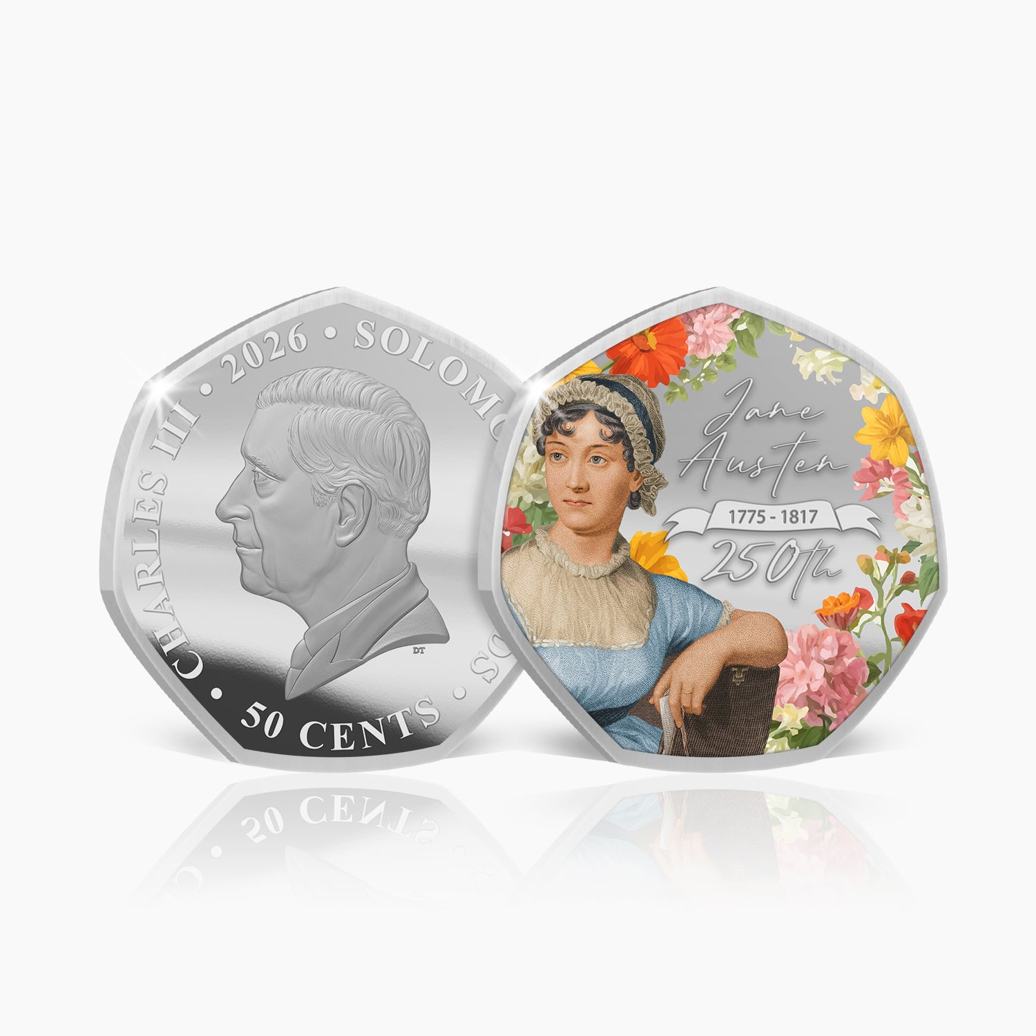 Jane Austen 250th Anniversary 2026 Silver Plated BU Coin