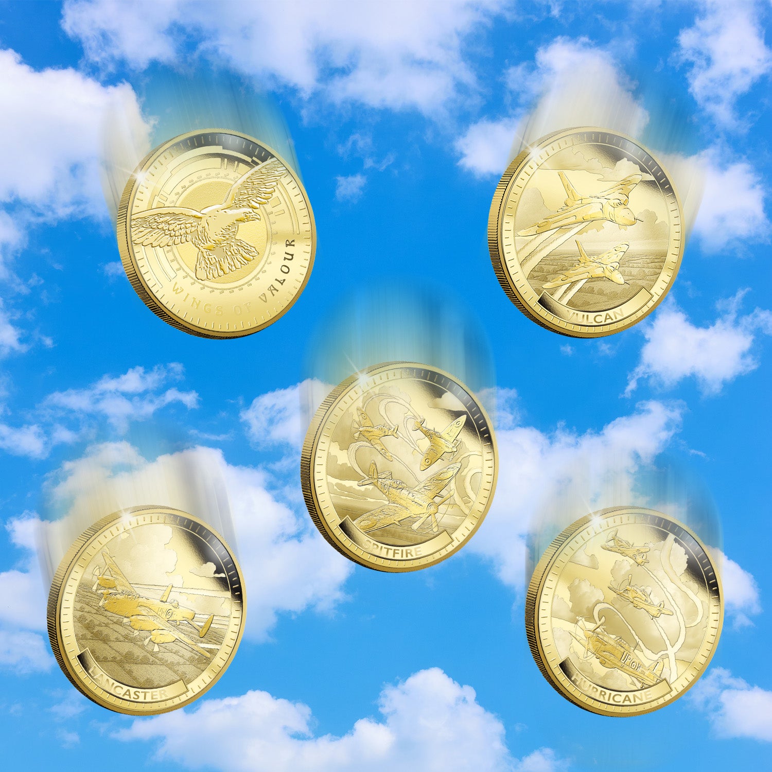 Wings of Valour 4 Medal Commemorative Set