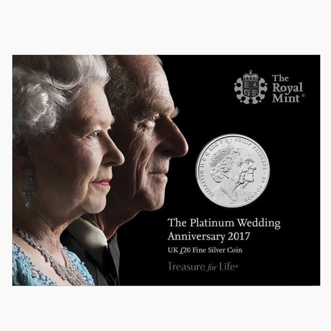 The Platinum Wedding 2017 UK £20 Fine Silver Coin
